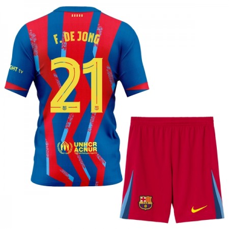 Jalkapallo Pelipaidat/Peliasut FC Barcelona Frenkie de Jong 21 Lasten Neljäspelipaita 2025-26
